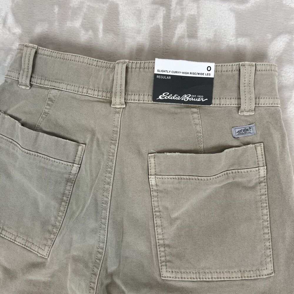 Eddie Bauer Pants Womens 0 Slightly Curvy Marina High Rise Crop Utility Wide Leg - Picture 12 of 13